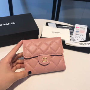Chanel AP0231 Classic Small FLAP Wallet Calfskin Pink Gold - Default Title - View 1