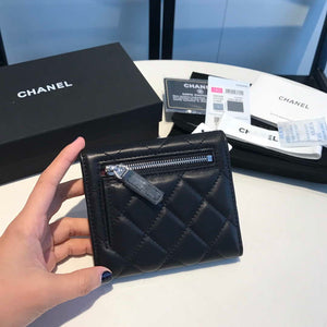 Chanel AP0231 Classic Small FLAP Wallet Lambskin Black Silver - Default Title - View 3