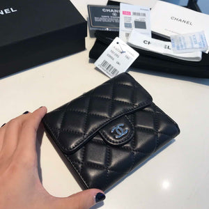 Chanel AP0231 Classic Small FLAP Wallet Lambskin Black Silver - Default Title - View 4