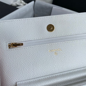 Chanel AP0250 Wallet on Chain Grained Calfskin A33814 White - Default Title - View 5