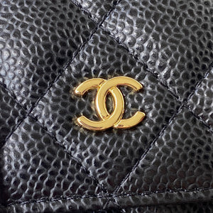 Chanel AP0250 Wallet on Chain Grained Calfskin A33814 Black Gold - Default Title - View 3