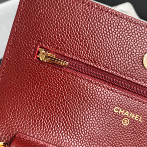 Chanel AP0250 Wallet on Chain Grained Calfskin A33814 Red - Default Title - View 7