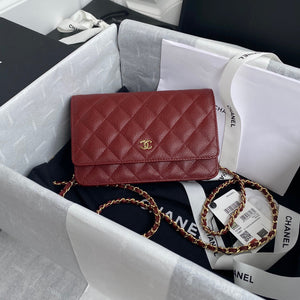 Chanel AP0250 Wallet on Chain Grained Calfskin A33814 Red - Default Title - View 10