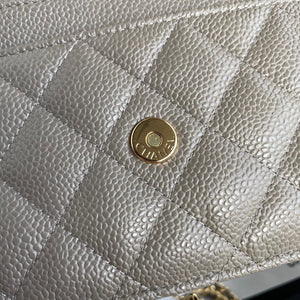 Chanel AP0250 Wallet on Chain Grained Calfskin A33814 Gray - Default Title - View 5
