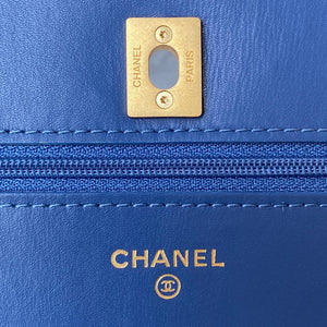 Chanel AP1450 Wallet on Chain Lambskin A33814 Blue - Default Title - View 8