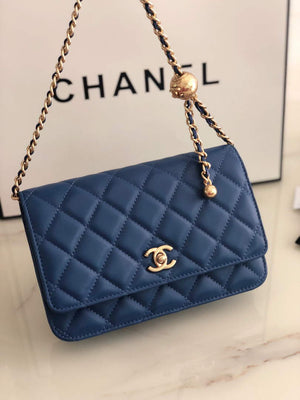 Chanel AP1450 Wallet on Chain Lambskin A33814 Navy Blue - Default Title - View 4