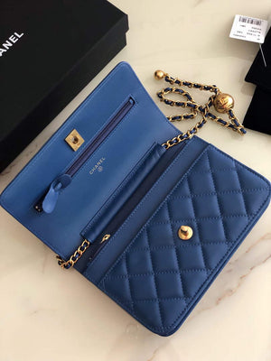 Chanel AP1450 Wallet on Chain Lambskin A33814 Navy Blue - Default Title - View 6