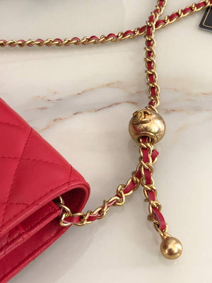 Chanel AP1450 Wallet on Chain Lambskin A33814 Red - Default Title - View 6