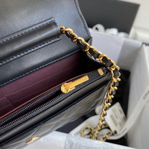 Chanel AP0250 Wallet on Chain Lambskin A33814 Black - Default Title - View 8