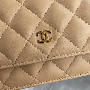 Chanel AP0250 Wallet on Chain Lambskin A33814 apricot - Default Title - View 3