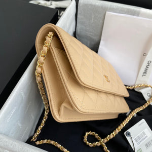 Chanel AP0250 Wallet on Chain Lambskin A33814 apricot - Default Title - View 5