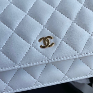 Chanel AP0250 Wallet on Chain Lambskin A33814 White - Default Title - View 3
