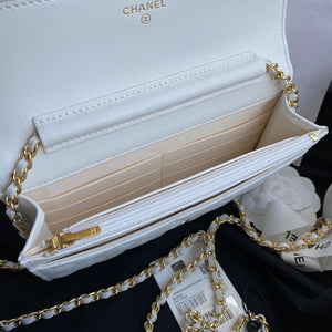 Chanel AP0250 Wallet on Chain Lambskin A33814 White - Default Title - View 9
