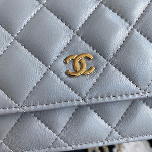 Chanel AP0250 Wallet on Chain Lambskin A33814 Gray - Default Title - View 3