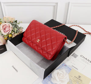Chanel AP0250 Wallet on Chain Lambskin A33814 Red Gold - Default Title - View 5