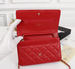 Chanel AP0250 Wallet on Chain Lambskin A33814 Red Gold - Default Title - View 6