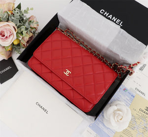 Chanel AP0250 Wallet on Chain Lambskin A33814 Red Gold - Default Title - View 7
