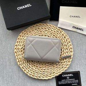 Chanel AP0945 CARD HOLDER Lambskin Gray - Default Title - View 2
