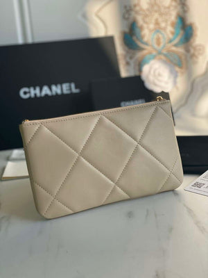 Chanel AP1059 Pouche Lambskin bag Wallet Card Holder Beige - Default Title - View 2
