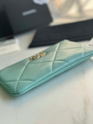 Chanel AP1059 Pouche Lambskin bag Wallet Card Holder Blue - Default Title - View 5