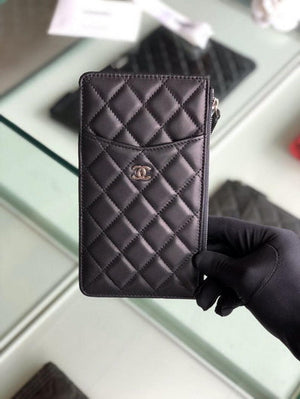 Chanel AP1422 Chanel phone card holder Lambskin Black - Default Title - View 1