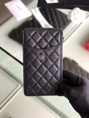 Chanel AP1422 Chanel Black phone card holder Calfskin - Default Title - View 1