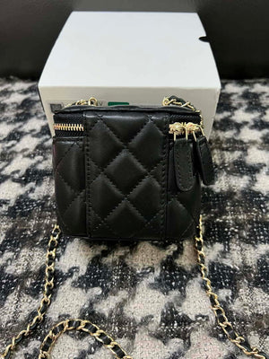 Chanel AP1447 Small Vanity With Chain Calfskin Black - Default Title - View 4