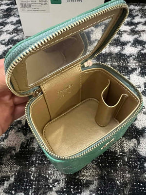 Chanel AP1447 Small Vanity With Chain Calfskin Green - Default Title - View 7