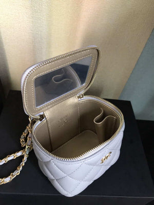 Chanel AP1447 small Vanity with chain lambskin gold Light Purple - Default Title - View 8