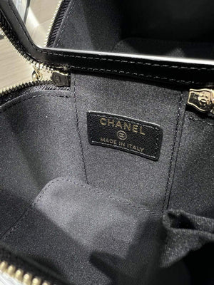 Chanel AP2198 Small Vanity With Chain and Top Handle Bag Lambskin Black - Default Title - View 9
