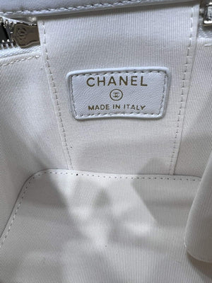 Chanel AP2198 Small Vanity With Chain and Top Handle Bag Lambskin White - Default Title - View 9