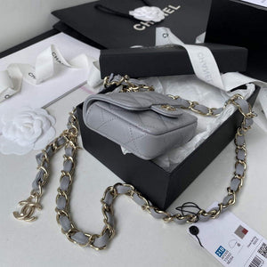 Chanel AP2305 Chanel Mini Flap bag Calfskin Grey - Default Title - View 6