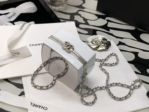 Chanel AP2398 Small Vanity Case Lambskin gold-tone metal White and Silver - Default Title - View 3