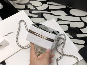 Chanel AP2398 Small Vanity Case Lambskin gold-tone metal White and Silver - Default Title - View 5