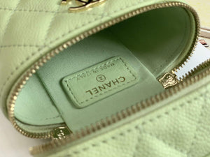 Chanel AP2553 Small Vanity with Chain Grained Calfskin Green - Default Title - View 8