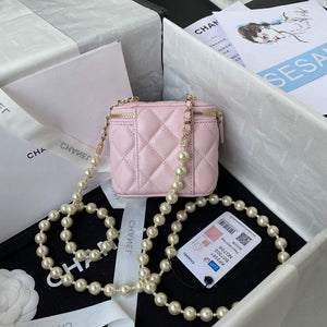Chanel AP2581 Small Vanity with Chain lambskin Pink - Default Title - View 2