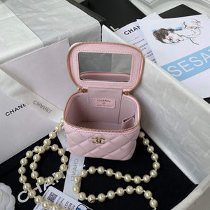 Chanel AP2581 Small Vanity with Chain lambskin Pink - Default Title - View 8