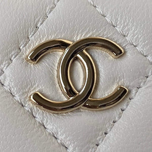 Chanel AP2581 Small Vanity with Chain lambskin White - Default Title - View 2