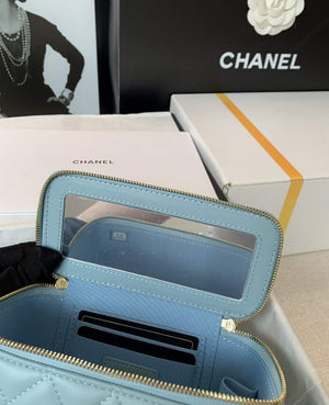 Chanel AP2582 Vanity with Chain lambskin Blue - Default Title - View 9