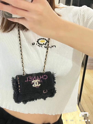 Chanel AP2623 Belt bag printed Denim gold Black - Default Title - View 2