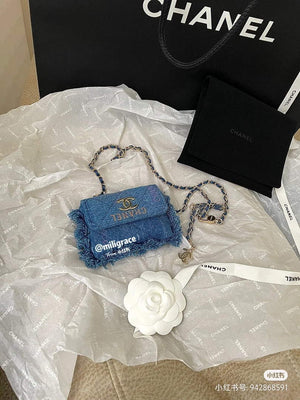 Chanel AP2623 Belt bag printed Denim gold Blue - Default Title - View 2