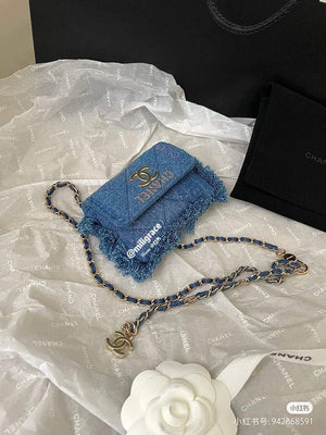 Chanel AP2623 Belt bag printed Denim gold Blue - Default Title - View 5