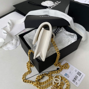 Chanel AP2635 Clutch With Chain Lambskin White - Default Title - View 5