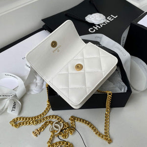 Chanel AP2635 Clutch With Chain Lambskin White - Default Title - View 6