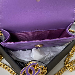 Chanel AP2635 Clutch With Chain Lambskin Purple - Default Title - View 7