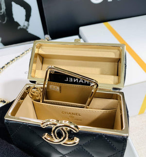 Chanel AP2656 Small box with chain lambskin Black - Default Title - View 17