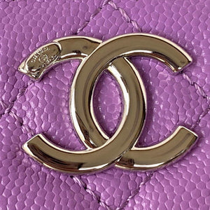 Chanel AP2718 Small Vanity With Chain Calfskin Purple - Default Title - View 3