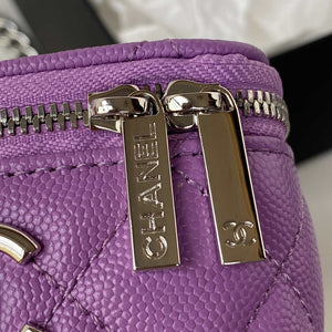 Chanel AP2718 Small Vanity With Chain Calfskin Purple - Default Title - View 4