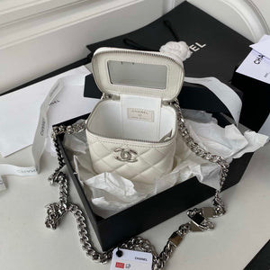Chanel AP2718 Small Vanity With Chain Calfskin White - Default Title - View 7