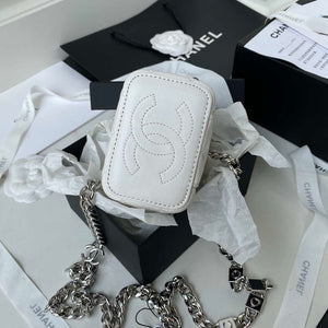 Chanel AP2718 Small Vanity With Chain White Lambskin - Default Title - View 5